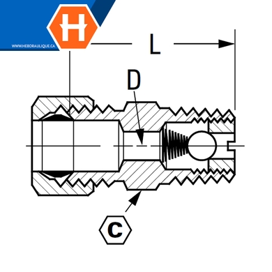 Connecteur à compression laiton - tube x M.NPT