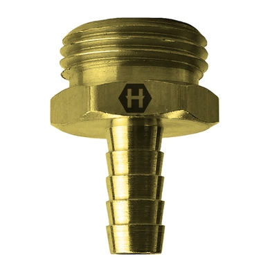 Garden hose barb to male hose thread brass fitting