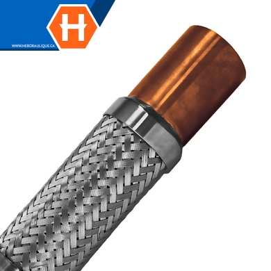 SS321 flexible hose w/ copper sweat ends