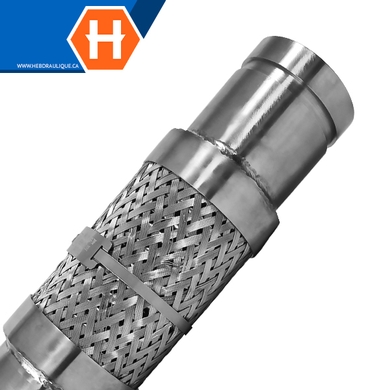 Flexible hose w/ grooved stainless steel ends