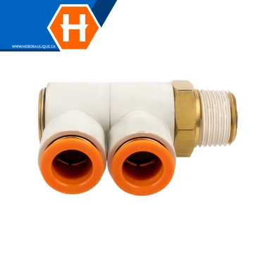 Pneumatic double 90° elbow (imperial tube)