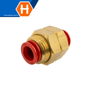 Pneumatic bulkhead union (imperial tube) – brass